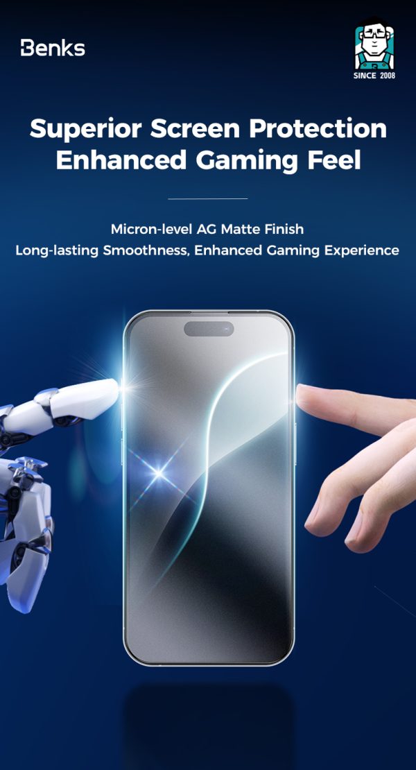 2 (3) iPhone 15 Pro Max Benks JoyTouch Matte Screen Protector - 6948005993665 - Image 10