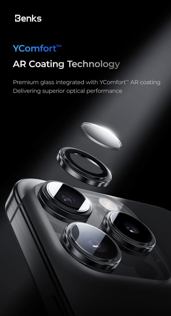 2 (6) iPhone 16 Plus / 16 Benks GlassWarrior Lens Protector - Clear - 6948005904838 - Image 9