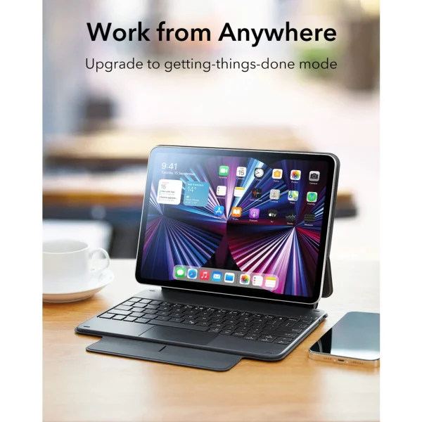 ESR Rebound Magnetic Keyboard Case iPad Pro 11 and Air 5/4 US Layout - Black - BIS - Image 7