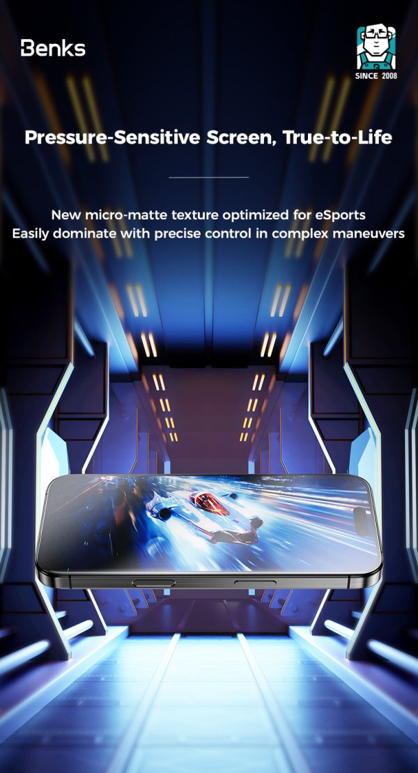 4 (3) iPhone 15 Pro Max Benks JoyTouch Matte Screen Protector - 6948005993665 - Image 7