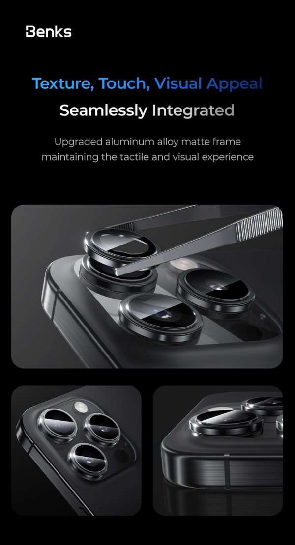 4 (7) iPhone 16 Plus / 16 Benks GlassWarrior Lens Protector - Clear - 6948005904838 - Image 7
