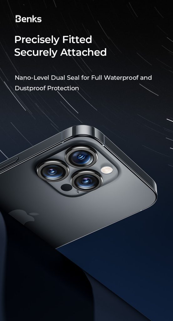 iPhone 16 Pro Max / 16 Pro / 15 Pro Max/ 15 Pro Benks Sapphire Lens Protector - Black - 6948005904906 - Image 2