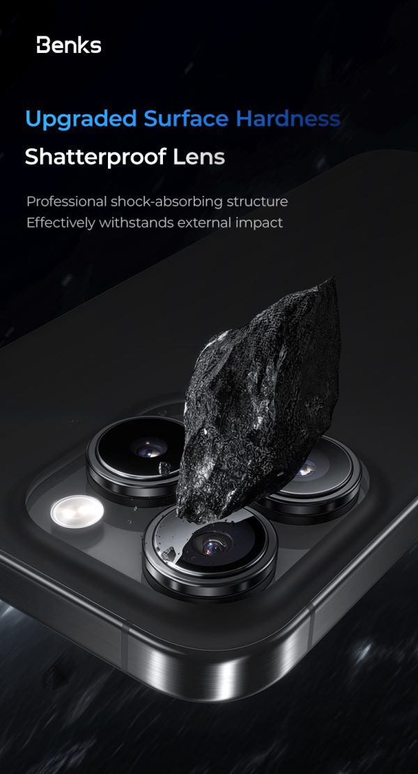 6 (6) iPhone 16 Plus / 16 Benks GlassWarrior Lens Protector - Clear - 6948005904838 - Image 5