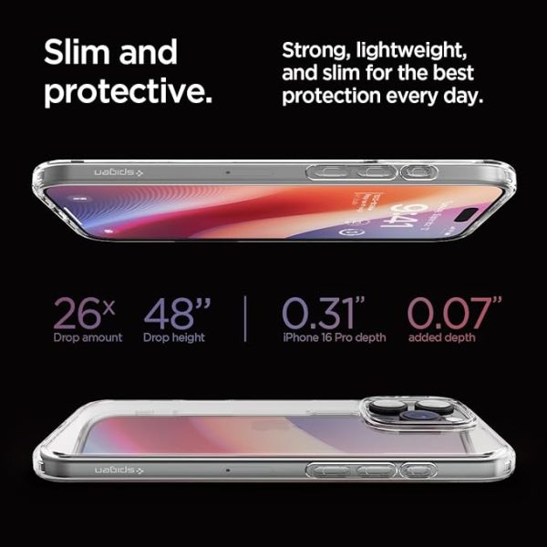 613-2dLqI2L._AC_SX679_ Apple iPhone 16 Pro Ultra Hybrid Case by Spigen - ACS08121 - Clear - Image 5