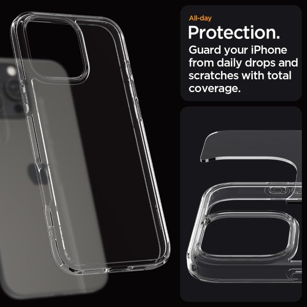 61L7kPhNkIL._AC_SL1200_ Apple iPhone 16 Pro Ultra Hybrid Case by Spigen - ACS08121 - Clear - Image 2