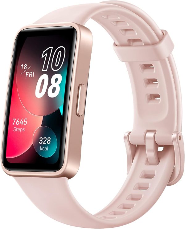 HUAWEI Band 9 Bluetooth iOS & Android Up to 14 Days Battery Life Comfortable Wear TruSleep 4.0 Scientific Sleep Tracking 100 Training Modes smartband Starry Fluoroelastomer Strap - Pink - Image 1