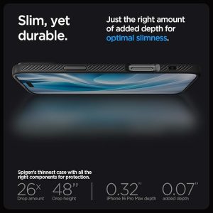 Apple iPhone 16 Pro Max Liquid Air Case by Spigen - ACS07988 - Matte Black - Image 3