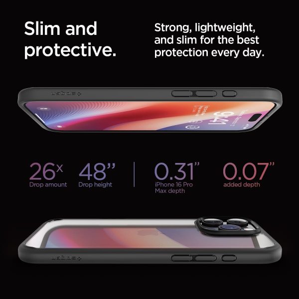 Apple iPhone 16 Pro Max Ultra Hybrid Case by Spigen - ACS07996 - Matte Black - Image 2