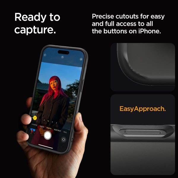 Apple iPhone 16 Pro Ultra Hybrid Case by Spigen - ACS08125 - Matte Black - Image 3