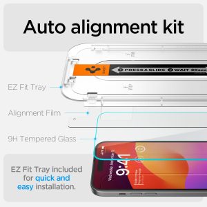 Apple iPhone 16 Plus / 15 Plus GLAS.tR EZ Fit Sensor Protected - AGL06883 - Clear - 2 Pack - Image 6