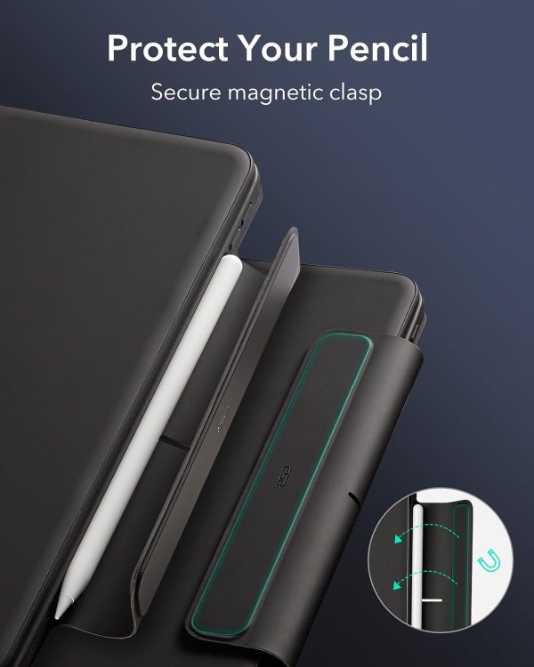 ESR Rebound Magnetic Keyboard Case 360 iPad Air 13 2024 US Layout - Black - BIS - Image 2