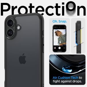Apple iPhone 16 Ultra Hybrid Case by Spigen - ACS08201 - Matte Black - Image 4