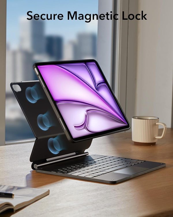 ESR Rebound Magnetic Keyboard Case 360 iPad Air 13 2024 US Layout - Black - BIS - Image 4
