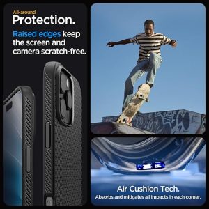 Apple iPhone 16 Pro Max Liquid Air Case by Spigen - ACS07988 - Matte Black - Image 4