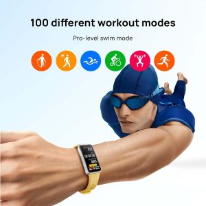 HUAWEI Band 9 Bluetooth iOS & Android Up to 14 Days Battery Life Comfortable Wear TruSleep 4.0 Scientific Sleep Tracking 100 Training Modes smartband Starry Fluoroelastomer Strap - White - Image 2