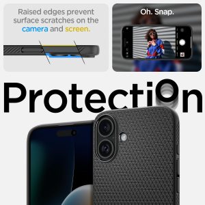 Apple iPhone 16 Plus Liquid Air Case by Spigen - ACS08066 - Matte Black - Image 4
