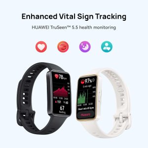HUAWEI Band 9 Bluetooth iOS & Android Up to 14 Days Battery Life Comfortable Wear TruSleep 4.0 Scientific Sleep Tracking 100 Training Modes smartband Starry Fluoroelastomer Strap - White - Image 5