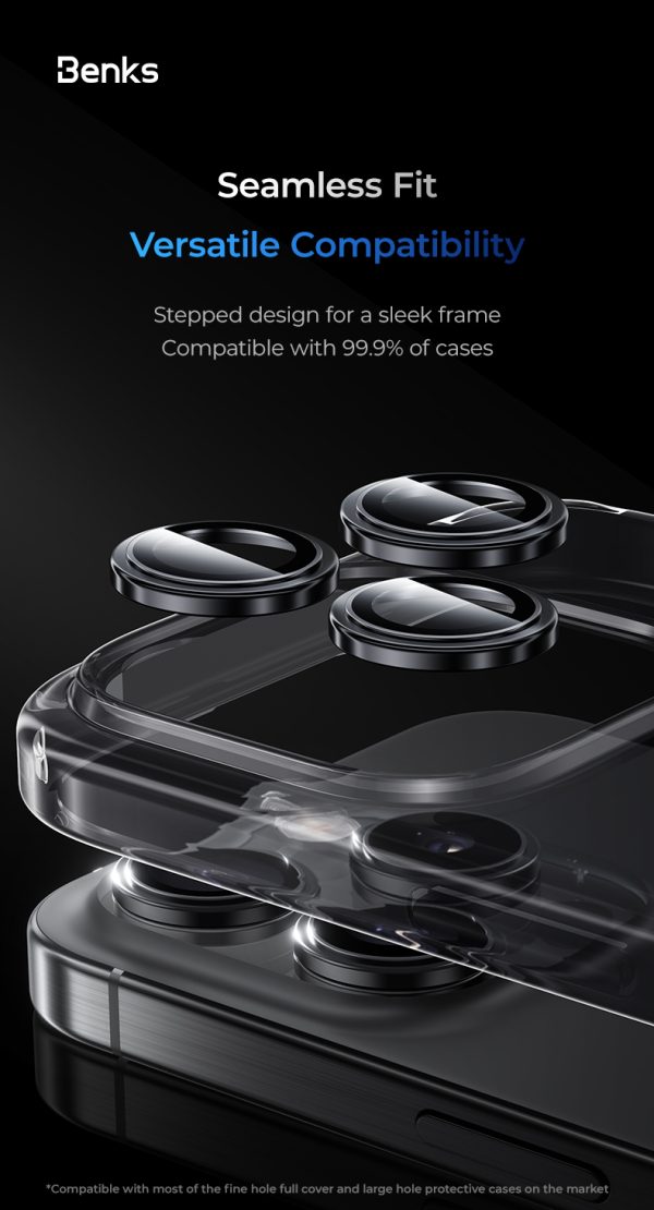 8 (5) iPhone 16 Plus / 16 Benks GlassWarrior Lens Protector - Clear - 6948005904838 - Image 3