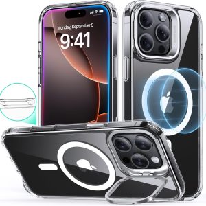 iPhone 16 Pro ESR Classic Hybrid Case With Stash Stand Magsafe - Clear - BIS