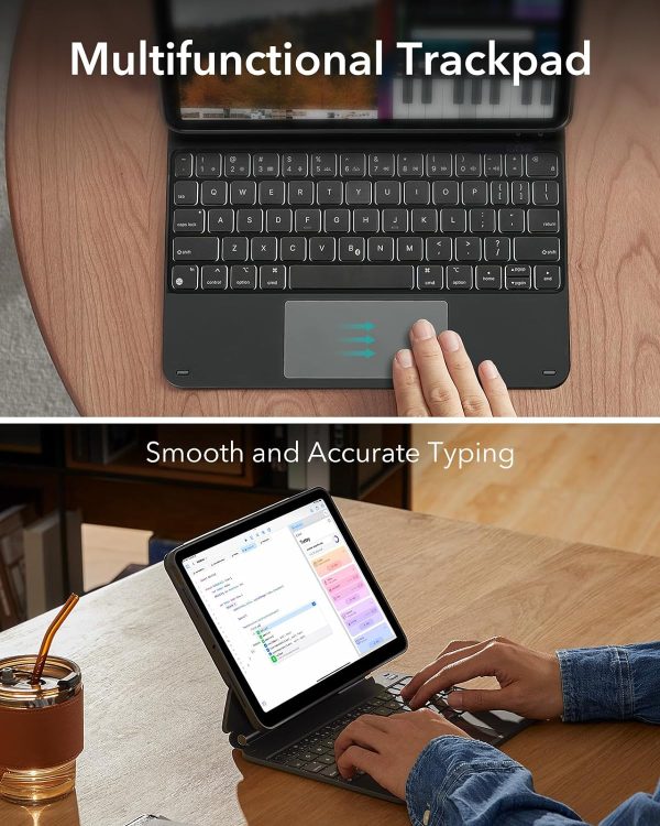 ESR Rebound Magnetic Keyboard Case 360 iPad Pro 11 2024 US Layout - Black - BIS - Image 5