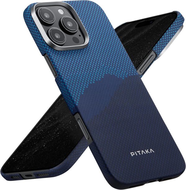 81lkPKNu6PL._AC_SL1500_ iPhone 16 Pro Max Pitaka Starpeak Tactile Woven Case  - Over the Horizon - Image 1