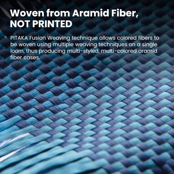 91qVFi1DkmL._AC_SL1500_ iPhone 16 Pro Max Pitaka Starpeak Tactile Woven Case  - Over the Horizon - Image 6
