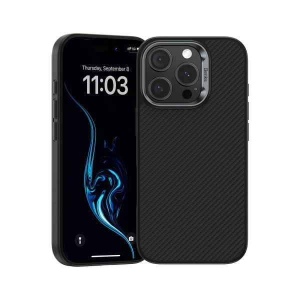 iPhone 16 Pro Benks Magnetic ArmorPro Kevlar Case (600D/Black/Metal Frame) - 6948005904999 - Image 1