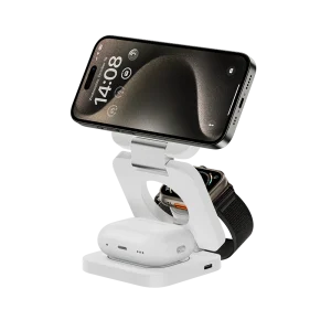 Benks W13 3 in 1 Foldable Charger Stand - White - 6948005996703