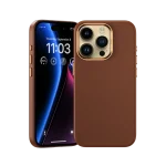 iPhone 15 Pro Max Benks Vintage Vegan Leather Case - Brown - 6948005997090