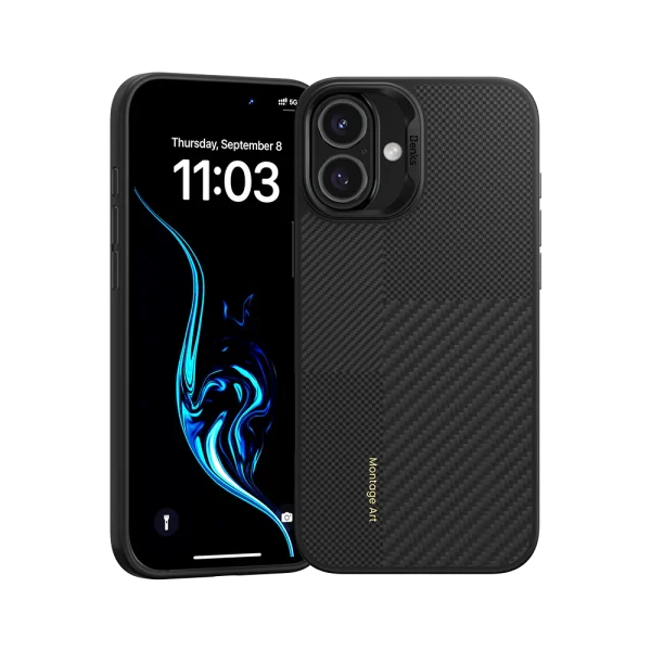Montage_ArmorPro_Case_built_with_Kevlar_for_iPhone_16 iPhone 16 Benks Montage ArmorPro Hybrid Magnetic Kevlar Case with TPU Edge - 6948005905057 - Image 1