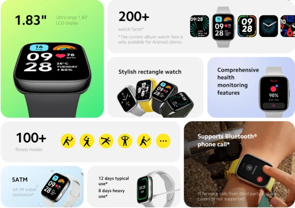 Redmi Watch 3 Active Smartwatch Global - Silver - Image 2