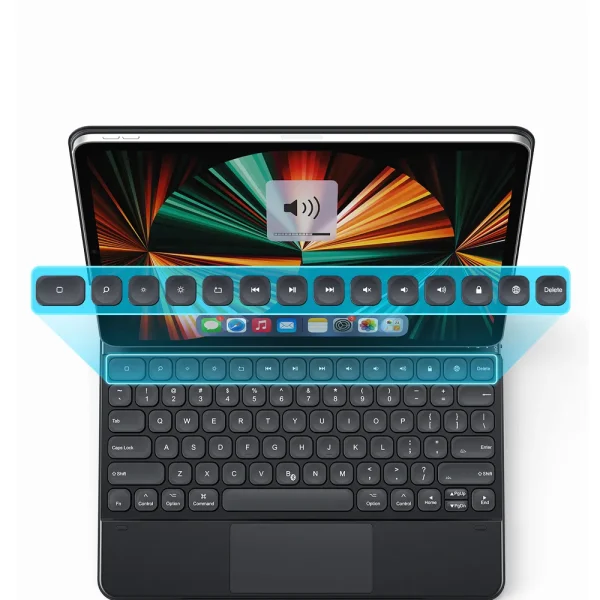 ESR Rebound Magnetic Keyboard Case iPad Pro 12.9 2022/2021/2020/2018 US Layout - Black - BIS - Image 3