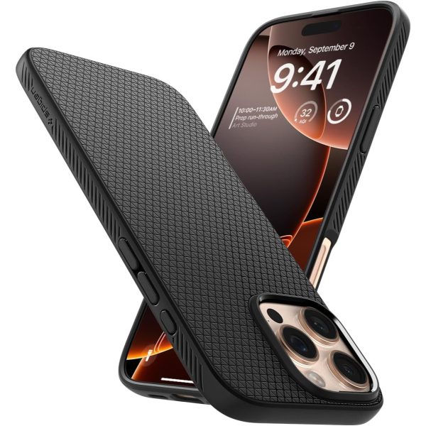 iphone 16 pro max liquid air black with gold accents spigen iPhone 16 pro max liquid air desert titanium black color best price in pakistan