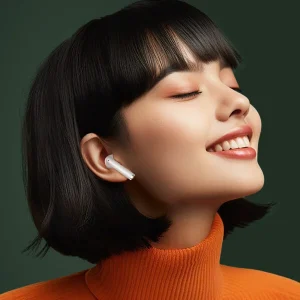 QCY Ailybuds Lite Bluetooth 5.3 28h Playtime 0.068s Low-Latency Mini Earbuds - Black - GC - Image 5