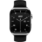 QCY GS2 Smart Sports Watch with 1.96 Large AMOLED Screen Display, 100 Plus Watch Faces & 4 Themes, BT Calling, 100 Plus Sports Mode - Black - GC