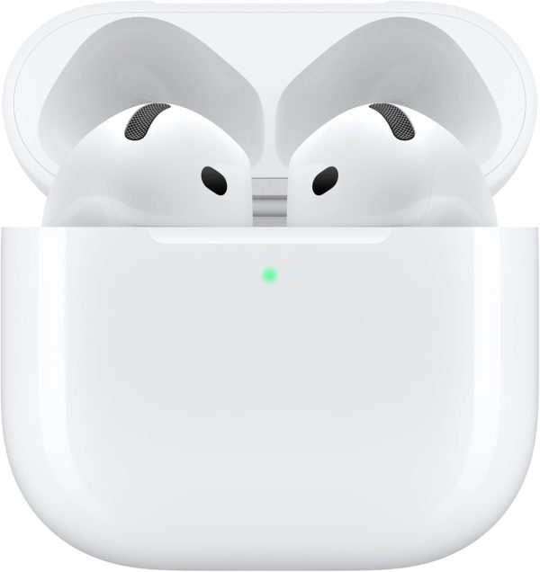 Apple AirPods 4 Wireless Earbuds Bluetooth Headphones Personalized Spatial Audio Sweat and Water Resistant USB-C Charging Case H2 Chip Up to 30 Hours of Battery Life Effortless Setup for iPhone - White - Image 2