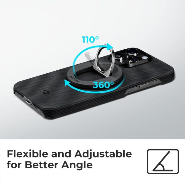 615af9-ssoL._AC_SL1500_ PITAKA MagEZ Grip 3 Compatible with MagSafe Ring for iPhone 16/15/14/13/12 - Black - Image 5