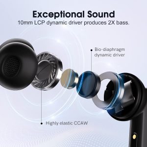 QCY T13 ANC Bluetooth 5.3 ANC Low Latency Earbuds - White - GC - Image 6