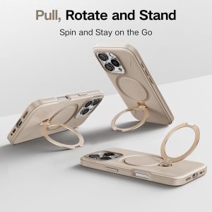 Apple iPhone 16 Pro Max Ostand Spin Fusion Series Case by Torras - Desert Gold - Image 7