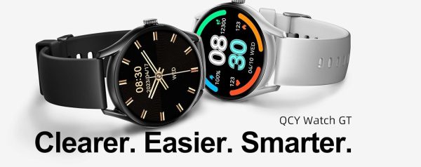 QCY GT Smart Watch With Retina 1.43 AMOLED HD Display, Peak-Brightness Sunlight Display, Metal Watch Frame and Crown, Health Monitoring and 100 + Sports Modes - Black - GC - Image 7