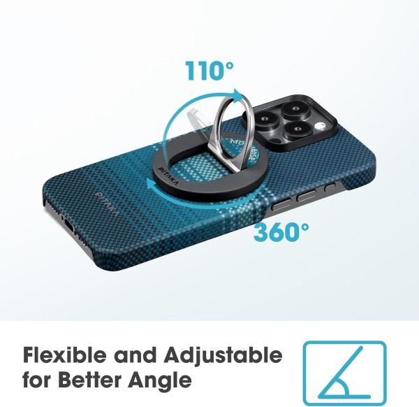61cRbwBIL+L._AC_SL1500_ PITAKA MagEZ Grip 3 Compatible with MagSafe Ring for iPhone 16/15/14/13/12 - Moonrise - Image 4