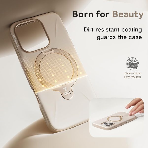 Apple iPhone 16 Pro Ostand Spin Fusion Series Case by Torras - Desert Gold - Image 4