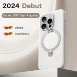 Apple iPhone 16 Pro Ostand Spin Fusion Series Case by Torras - Ivory White - Image 6