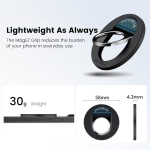 PITAKA MagEZ Grip 3 Compatible with MagSafe Ring for iPhone 16/15/14/13/12 - Moonrise - Image 6