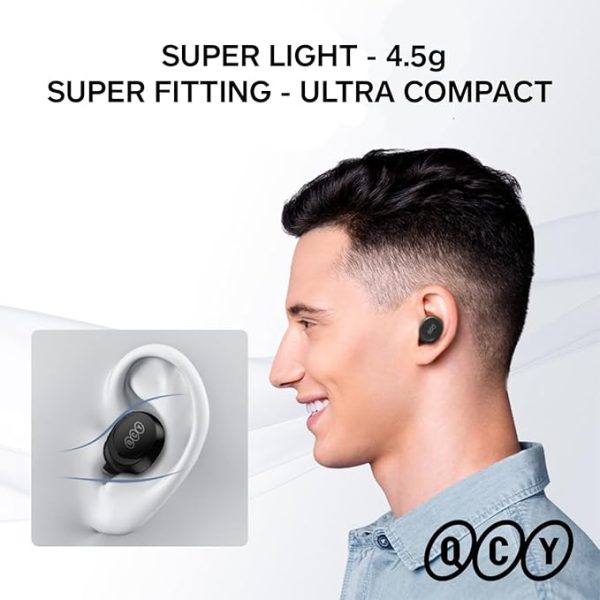 QCY ArcBuds Lite ENC Wireless Earbuds - Black - GC - Image 2