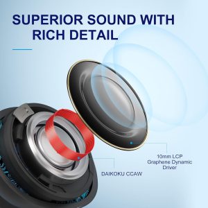 QCY Melobuds HT05 ANC 40dB Active Noise Cancelling Bluetooth 5.2 6 Mic ENC Earbuds - Black - GC - Image 7