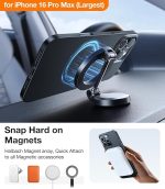 Apple iPhone 16 Pro Max SlimFit Mag Series Case by Torras - Black - Image 4