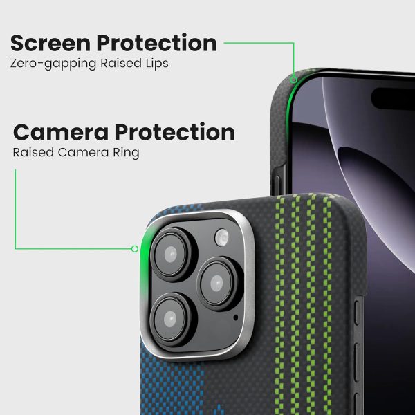 iPhone 16 Pro Pitaka Luminous Tactile Woven Case - Credit Card - Image 2