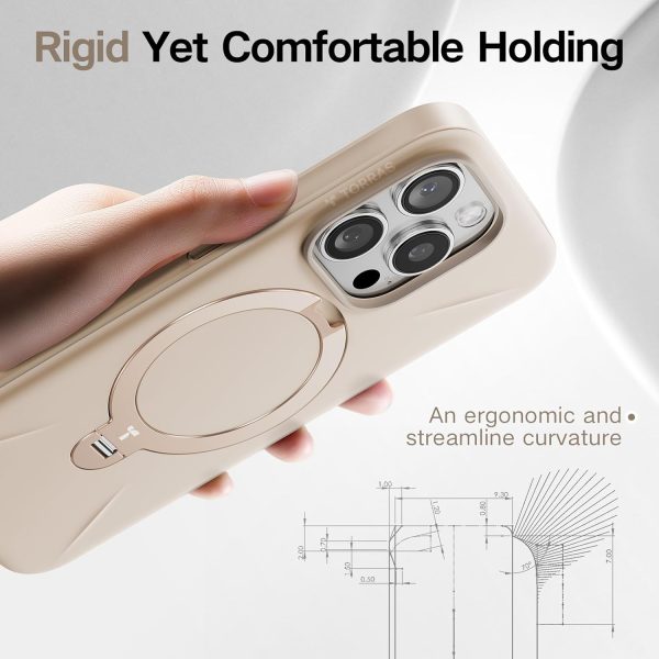 Apple iPhone 16 Pro Ostand Spin Fusion Series Case by Torras - Desert Gold - Image 3