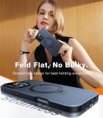 Apple iPhone 16 Pro Ostand Spin Series Case by Torras - Black - Image 3